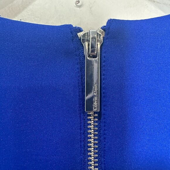 Calvin Klein Scuba Sheath Dress Size 8P blue Career Professional Work NWT - Picture 7 of 8
